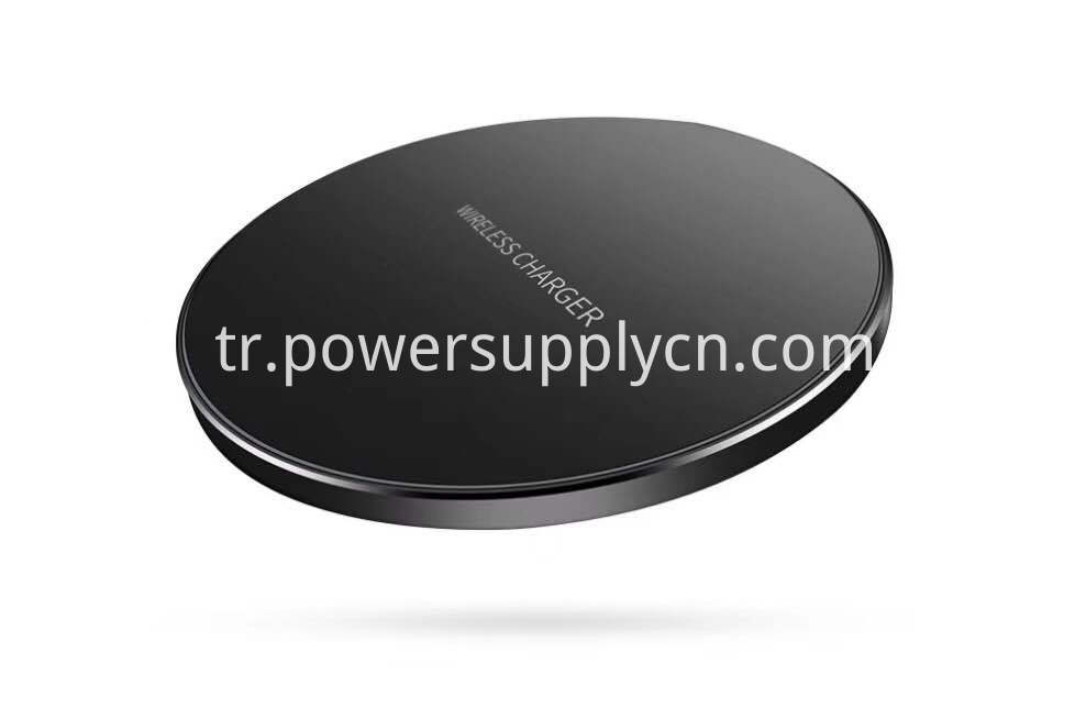 Süper İnce 4 95mm Alüminyum Alaşımlı Kablosuz Şarj Pedi Super Slim 4 95mm Aluminium Alloy Wireless Charging Pad